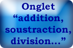 accueil informatique - addition - soustraction - multiplication - division