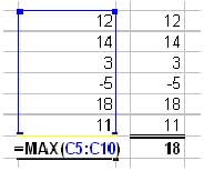 Fonction Maximum dans excel