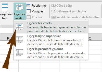 Excel - figer les volets