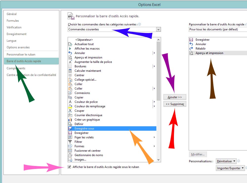 Créer une barre d'outils - Excel 2013 Créer une barre d'outils - Excel 2013