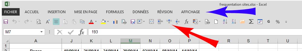 Barre d'outils rapide - Excel 2013