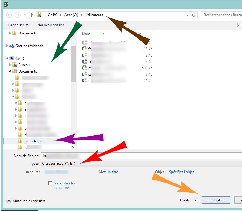Excel - Enregistrer sous