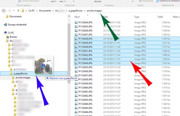 Explorateur Windows - déplacer des fichiers