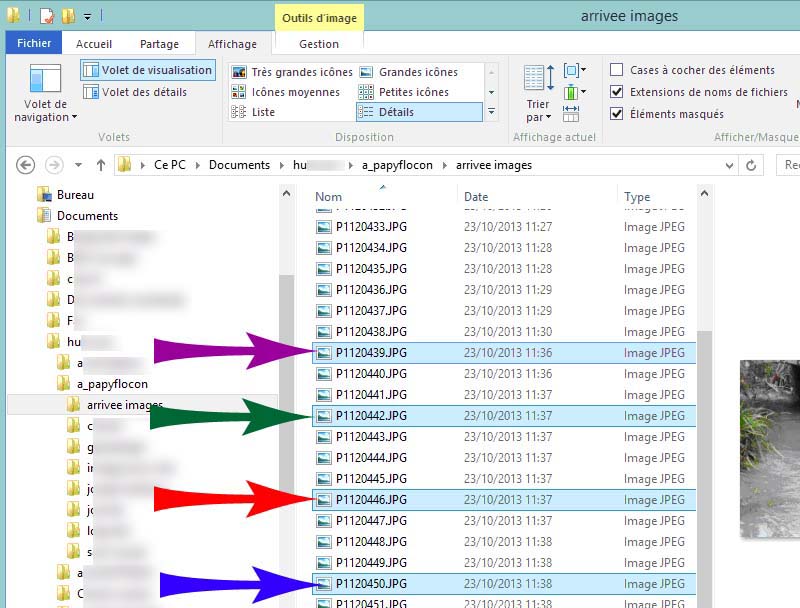 Explorateur windows - sélection fichiers non contigus